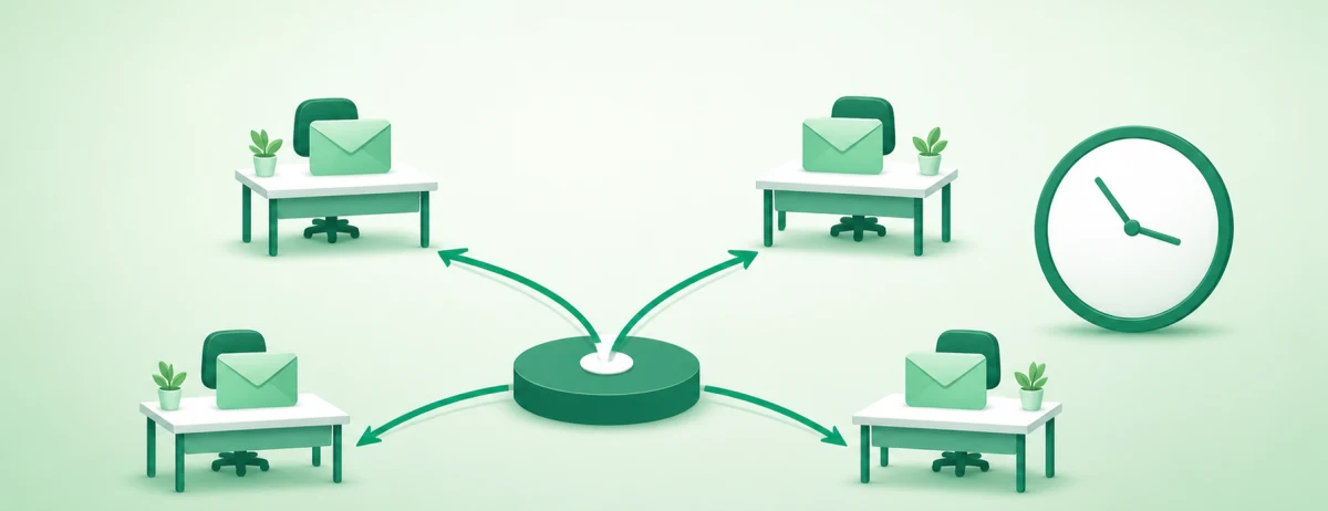 Distribuição de leads entre corretores e escala de plantão organizada por um gestor de imobiliária