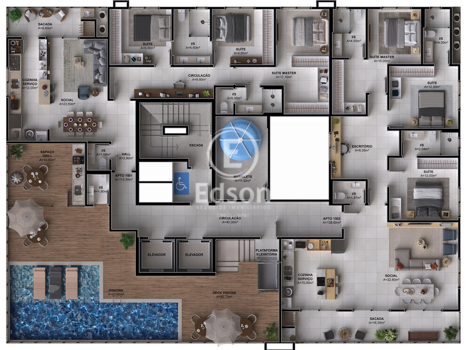 Apartamento em Pedra Branca, Palhoça. 2 quartos, 76m². Imagem 5 de 6