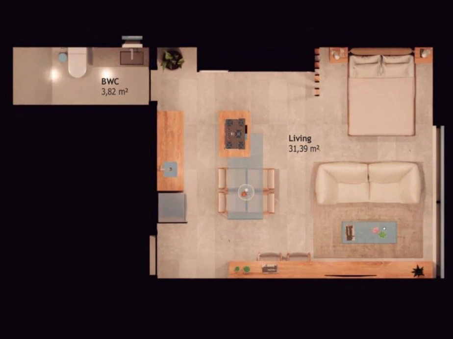 Apartamento em Pedra Branca, Palhoça. 1 quartos, 42m². Imagem 2 de 6