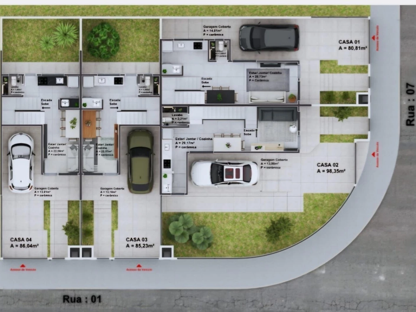 Casa em Sertão do Maruim, São José. 3 quartos, 98m². Imagem 7 de 8