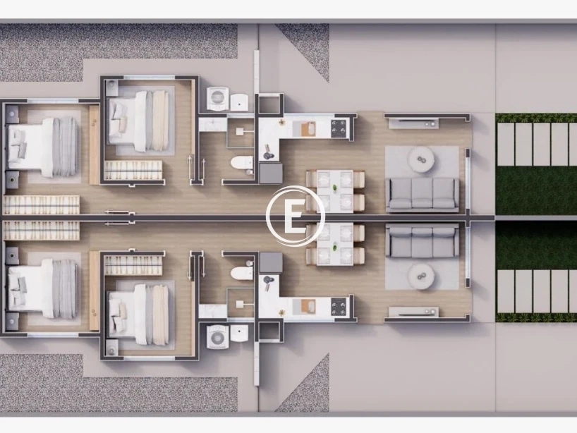 Casa Geminada em Forquilhas, São José. 2 quartos, 51m². Imagem 6 de 7