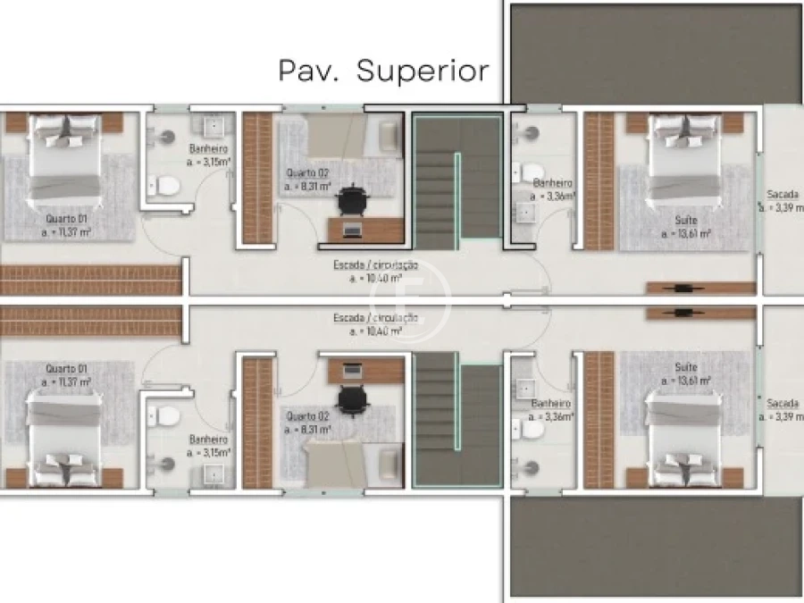Sobrado Geminado em Pagani, Palhoça. 3 quartos, 0m². Imagem 4 de 7