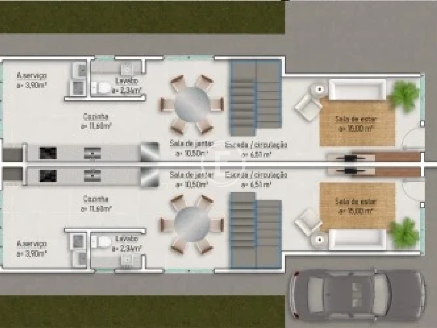 Sobrado Geminado em Pagani, Palhoça. 3 quartos, 0m². Imagem 5 de 7