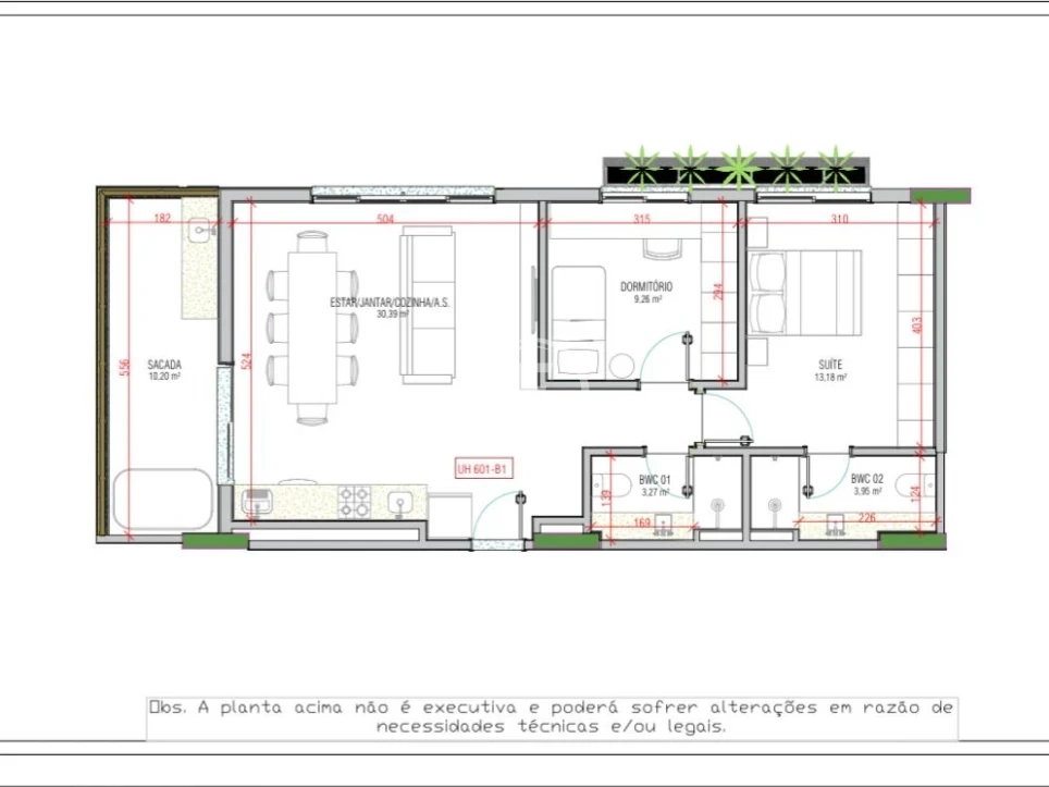 Apartamento em Pedra Branca, Palhoça. 2 quartos, 83m². Imagem 4 de 5