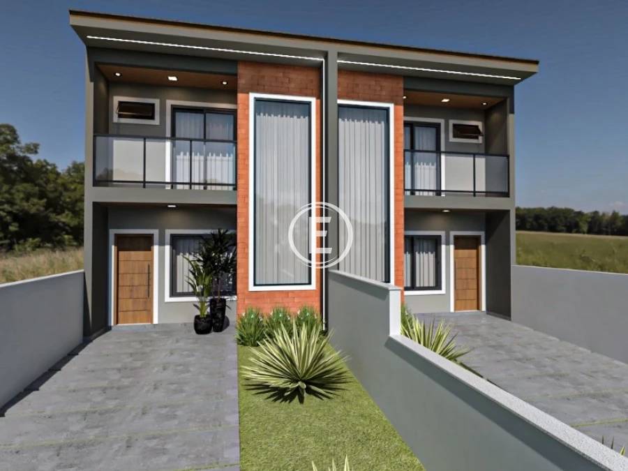 Sobrado Geminado em Bela Vista, Palhoça. 2 quartos, 89m². Imagem 1 de 3