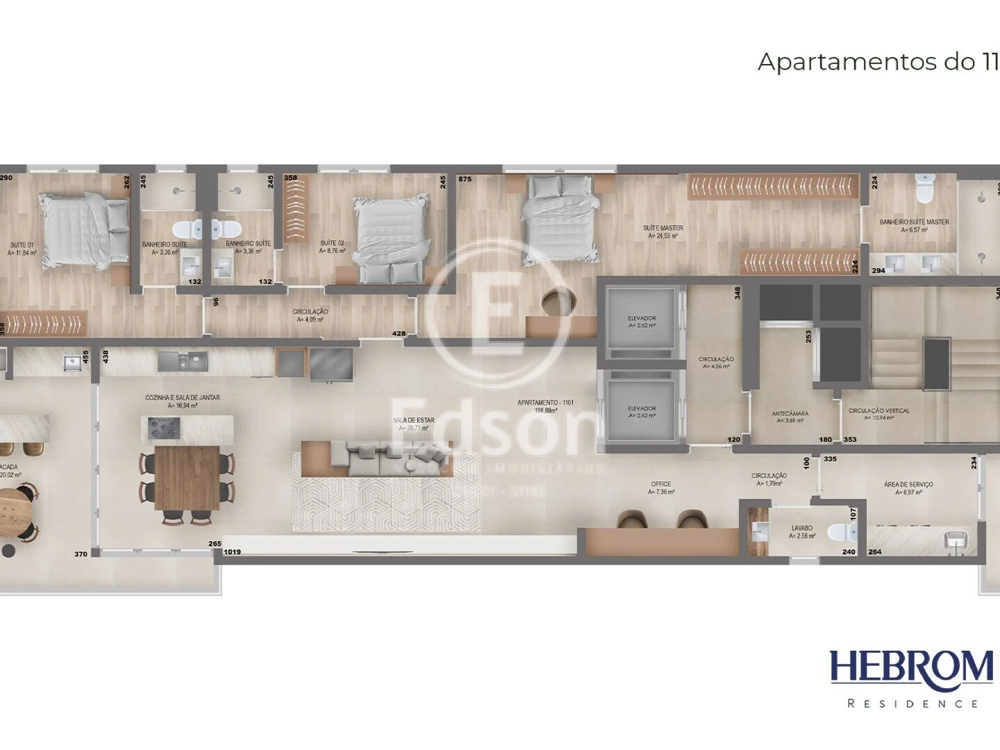 Apartamento em Pedra Branca, Palhoça. 3 quartos, 139m². Imagem 10 de 14