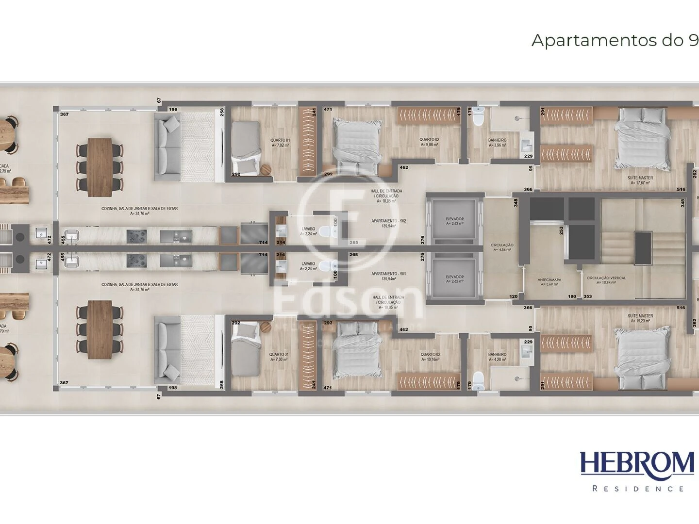 Apartamento em Pedra Branca, Palhoça. 3 quartos, 139m². Imagem 11 de 14