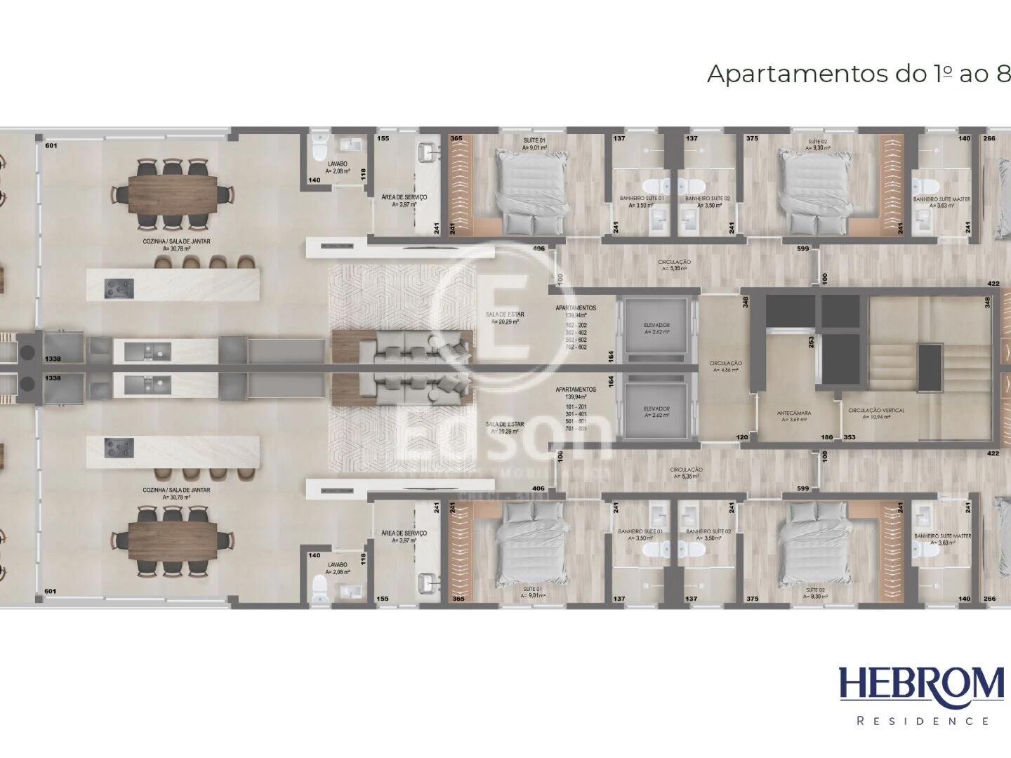 Apartamento em Pedra Branca, Palhoça. 3 quartos, 139m². Imagem 12 de 14