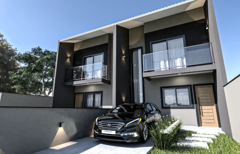 Sobrado Geminado com 3 quartos em Barra do Aririú, Palhoça