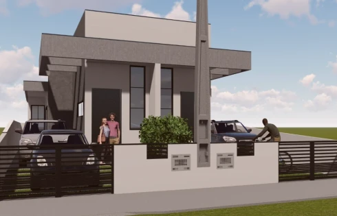 Casa Geminada com 2 quartos em Forquilhas, São José