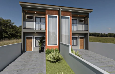 Sobrado Geminado com 2 quartos em Bela Vista, Palhoça