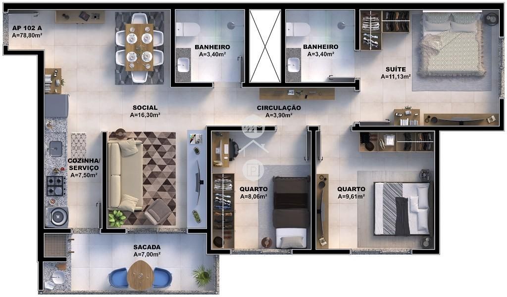 Apartamento em GAROPABA, Garopaba. 2 quartos, 67m². Imagem 9 de 9