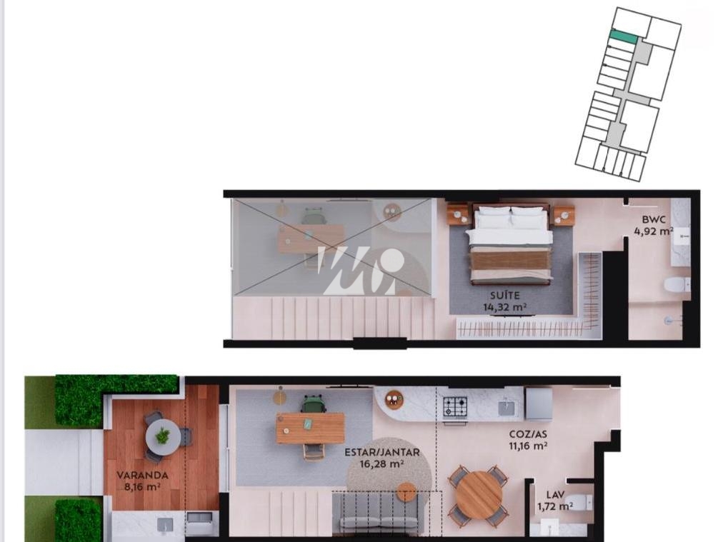 Apartamento em Pedra Branca, Palhoça. 1 quartos, 68m². Imagem 6 de 6