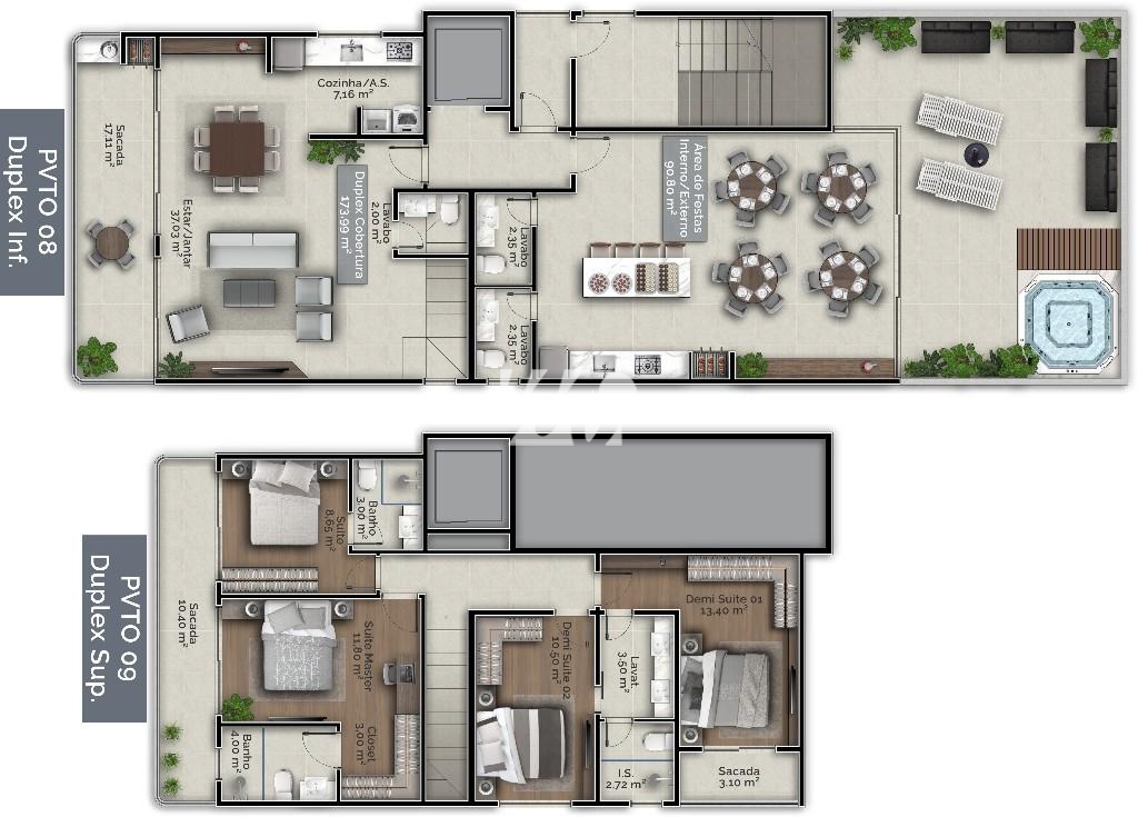 Apartamento em Pedra Branca, Palhoça. 2 quartos, 58m². Imagem 10 de 14