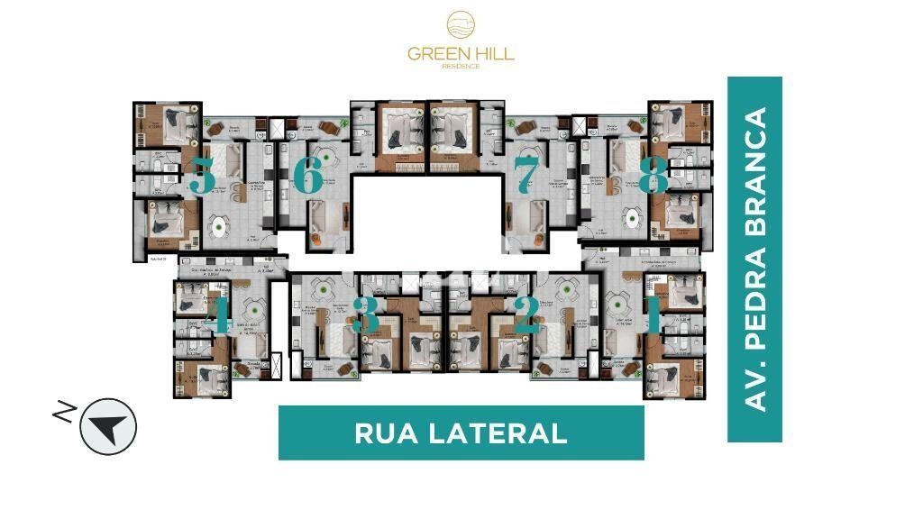 Apartamento em Pedra Branca, Palhoça. 1 quartos, 51m². Imagem 9 de 10