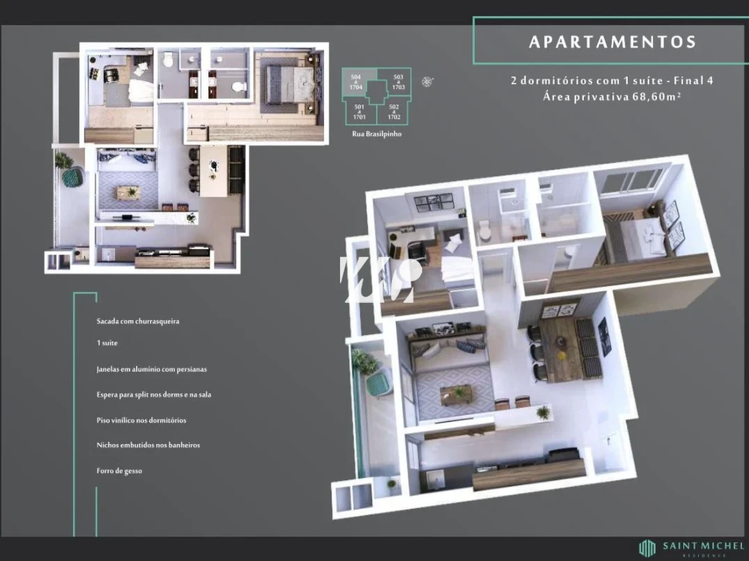 Apartamento em Kobrasol, São José. 2 quartos, 69m². Imagem 12 de 12