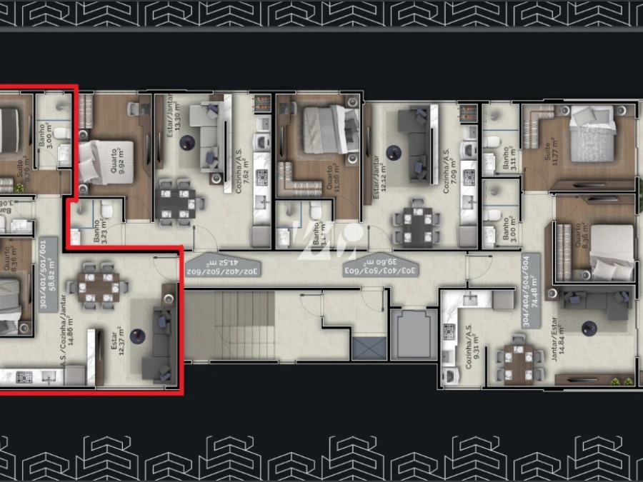 Apartamento em Pedra Branca, Palhoça. 2 quartos, 60m². Imagem 25 de 39