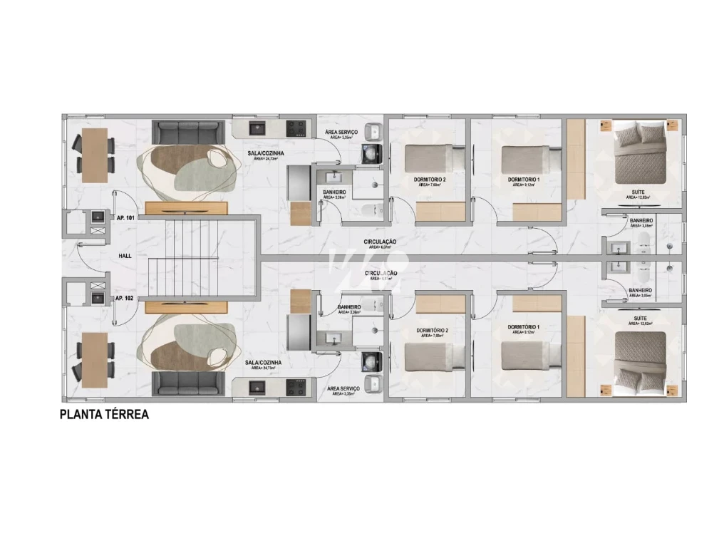 Apartamento em Praia do Sonho, Palhoça. 3 quartos, 82m². Imagem 3 de 3