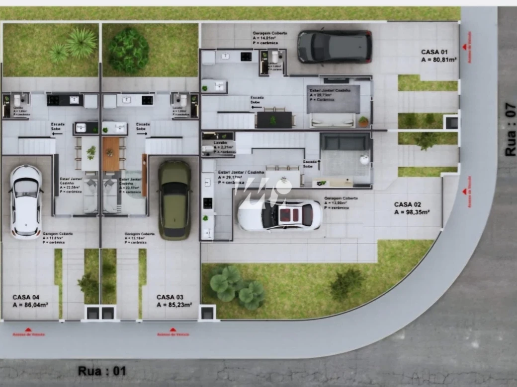 Sobrado Geminado em Forquilhas, São José. 2 quartos, 81m². Imagem 5 de 8