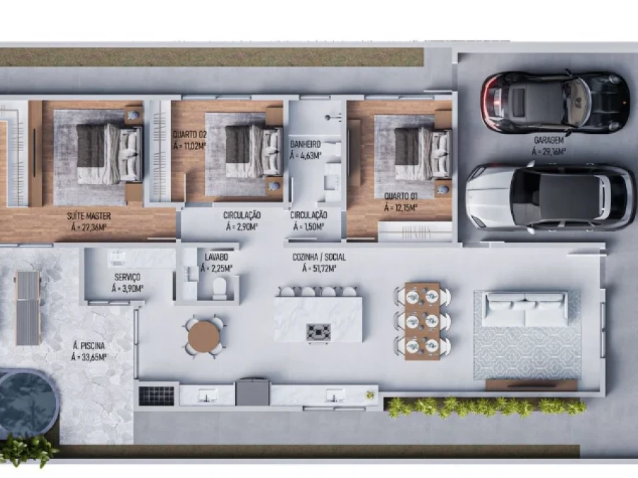 Casa em Pedra Branca, Palhoça. 3 quartos, 221m². Imagem 3 de 12
