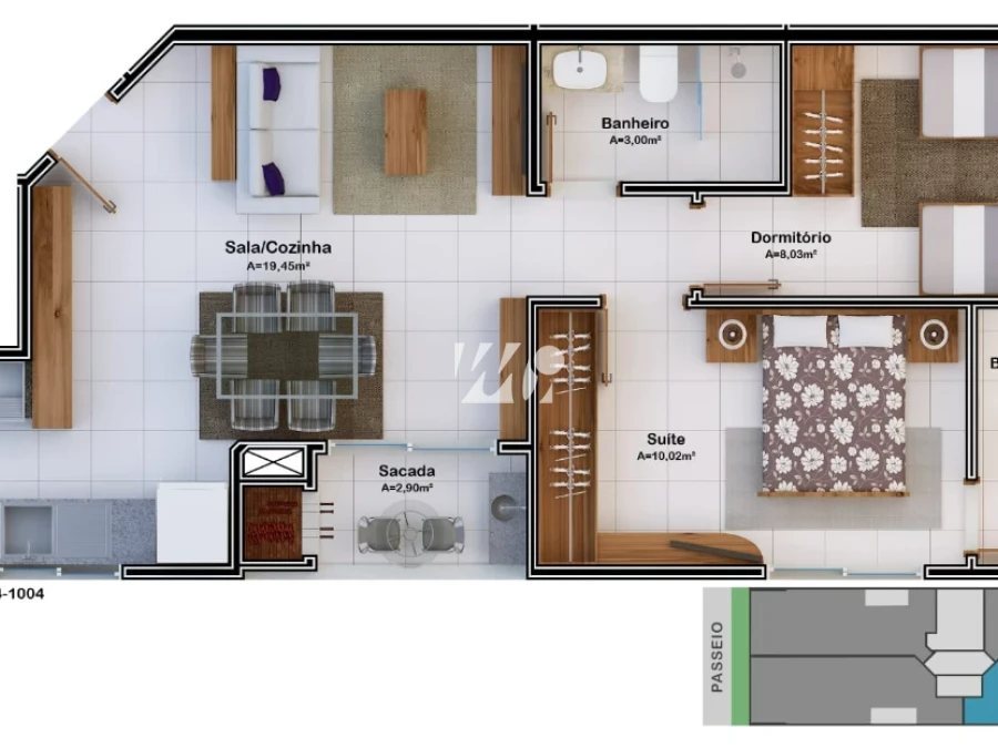 Apartamento em Pedra Branca, Palhoça. 2 quartos, 65m². Imagem 13 de 34