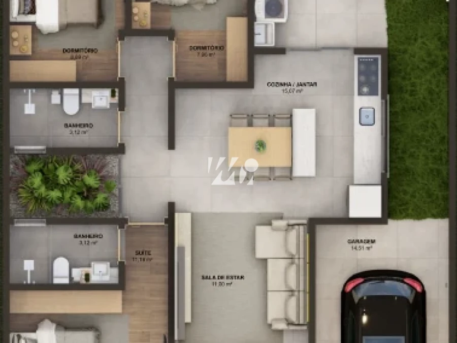 Casa em Bela Vista, Palhoça. 3 quartos, 100m². Imagem 3 de 6