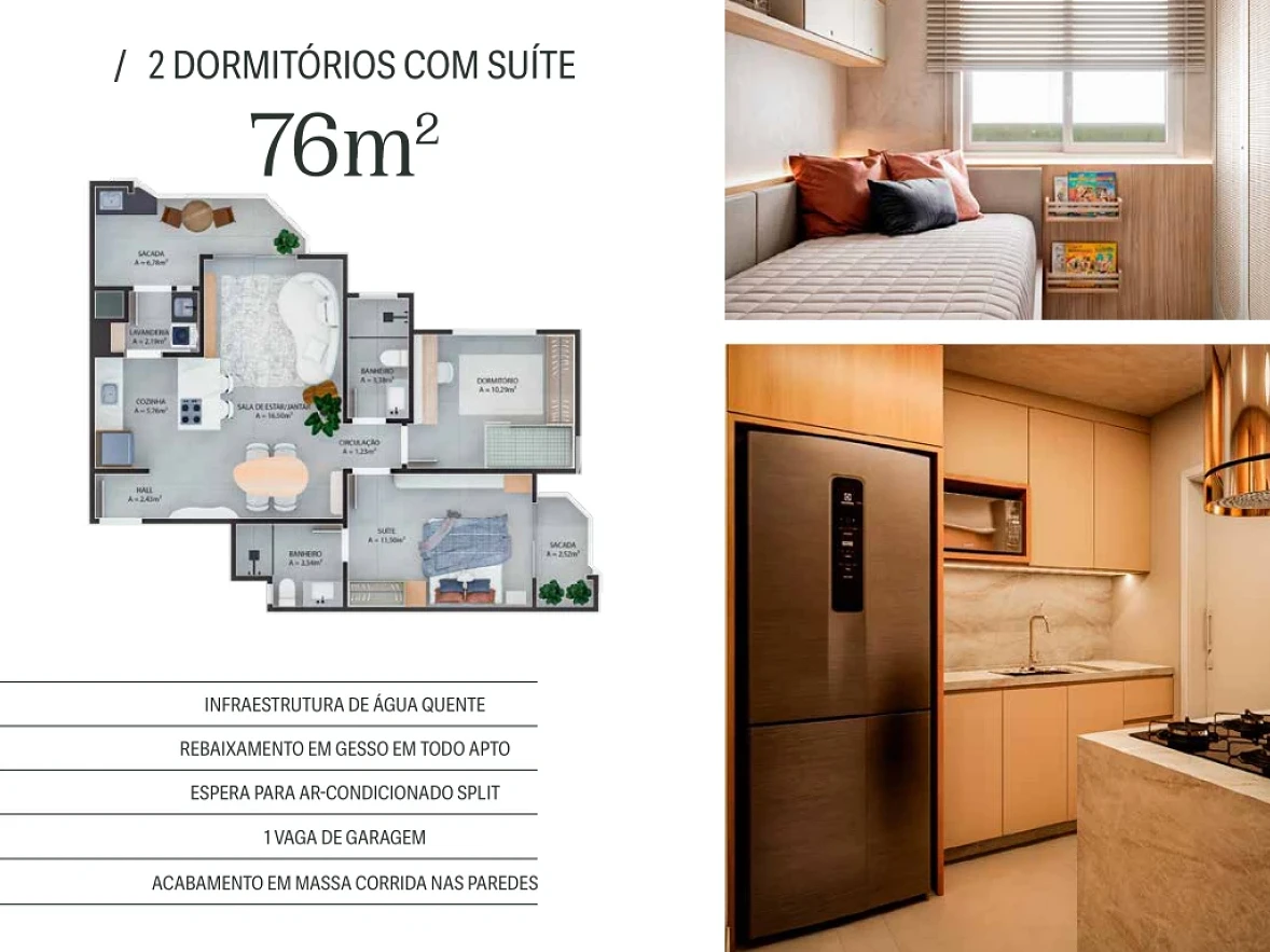 Apartamento em Pagani, Palhoça. 2 quartos, 76m². Imagem 11 de 30