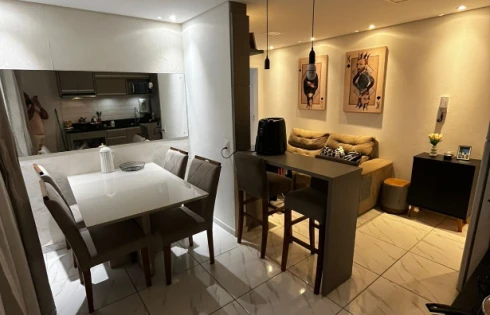 Apartamento com 2 quartos em Forquilhas, São José