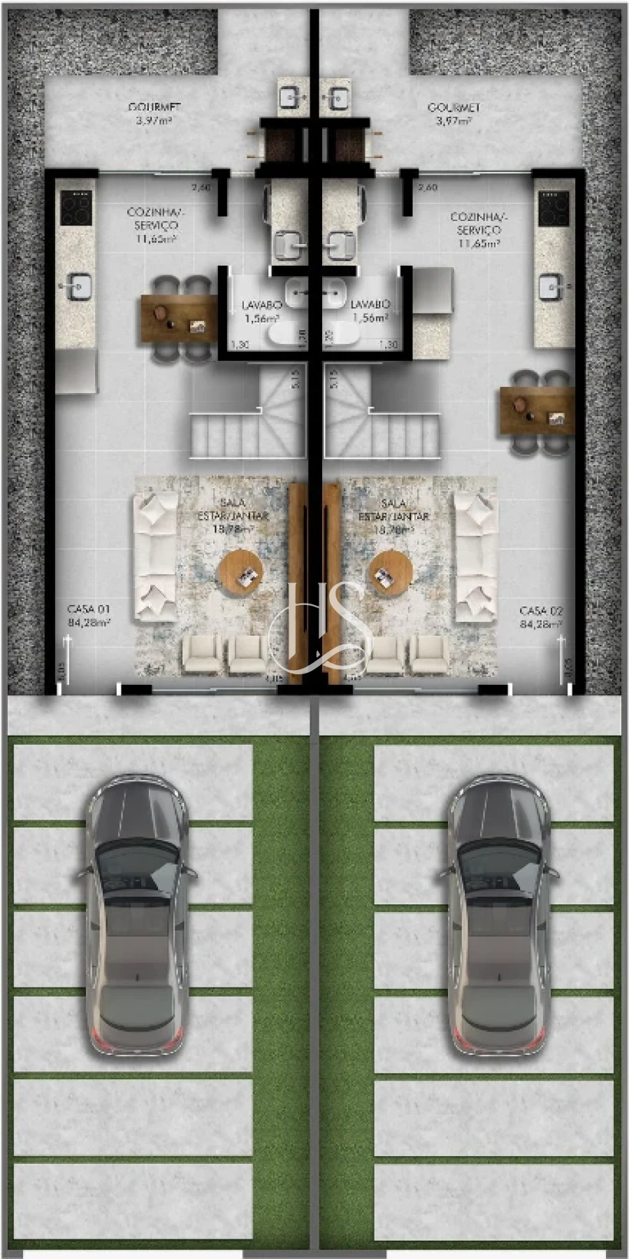 Sobrado Geminado em Bela Vista, Palhoça. 2 quartos, 84m². Imagem 13 de 14