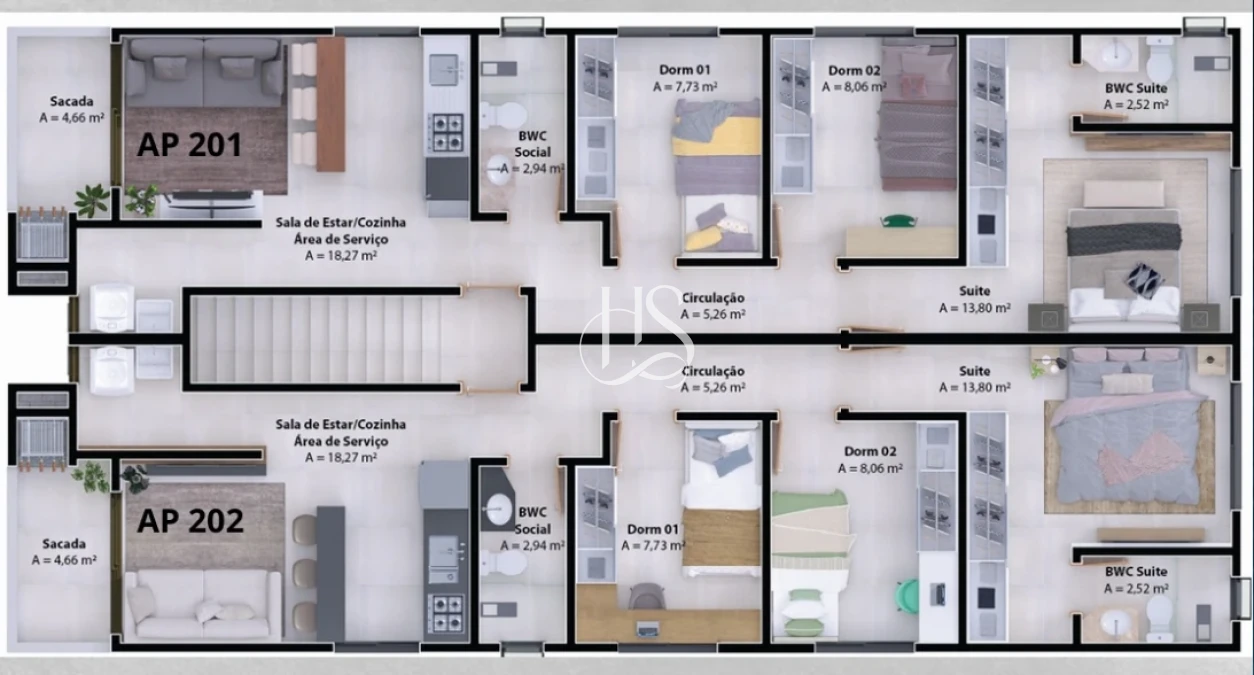 Apartamento em Sertão do Maruim, São José. 3 quartos, 73m². Imagem 17 de 17
