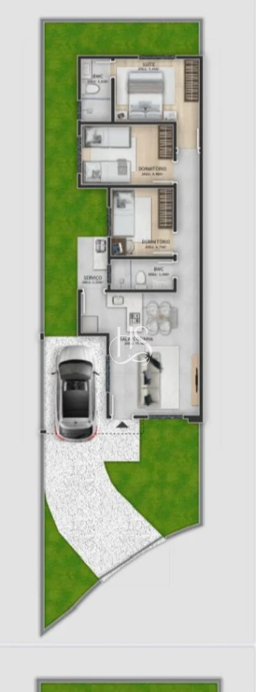 Casa Geminada em Nova Palhoça, Palhoça. 3 quartos, 69m². Imagem 16 de 16