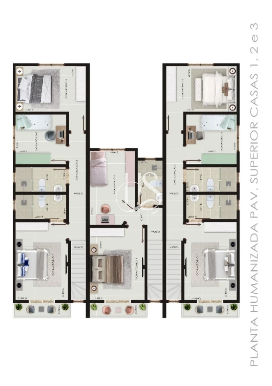 Sobrado Geminado em Aririú, Palhoça. 3 quartos, 107m². Imagem 5 de 6