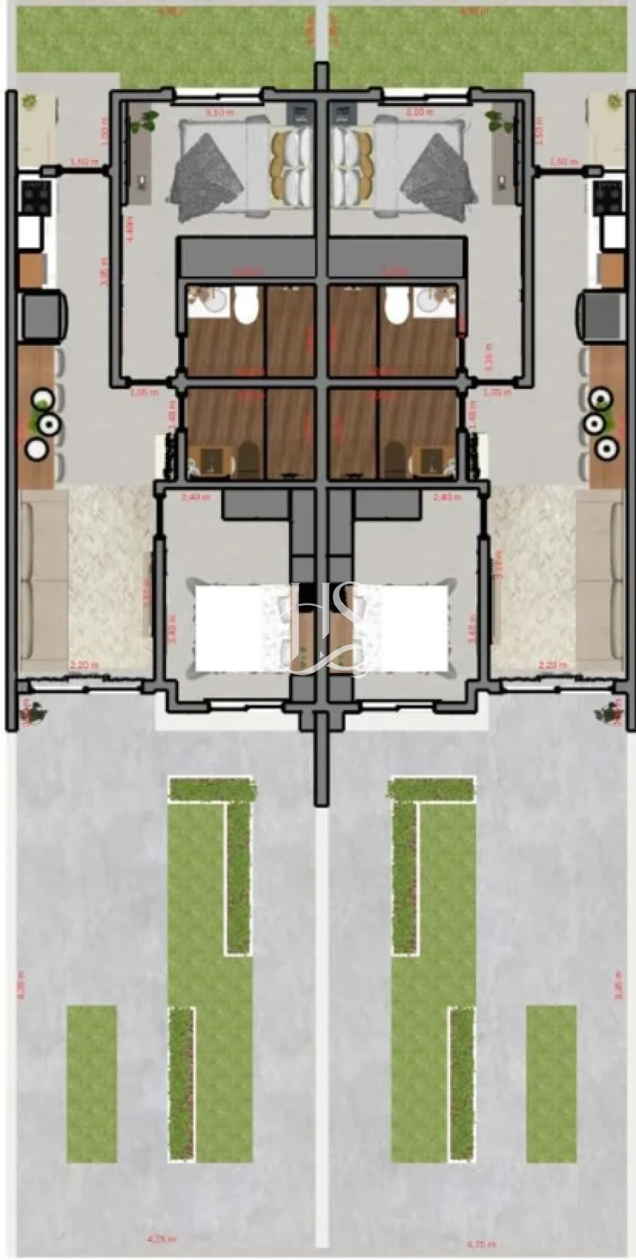 Casa Geminada em Bela Vista, Palhoça. 2 quartos, 57m². Imagem 30 de 32
