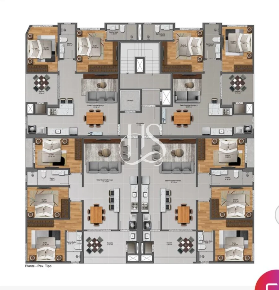 Apartamento em Pedra Branca, Palhoça. 2 quartos, 74m². Imagem 14 de 14