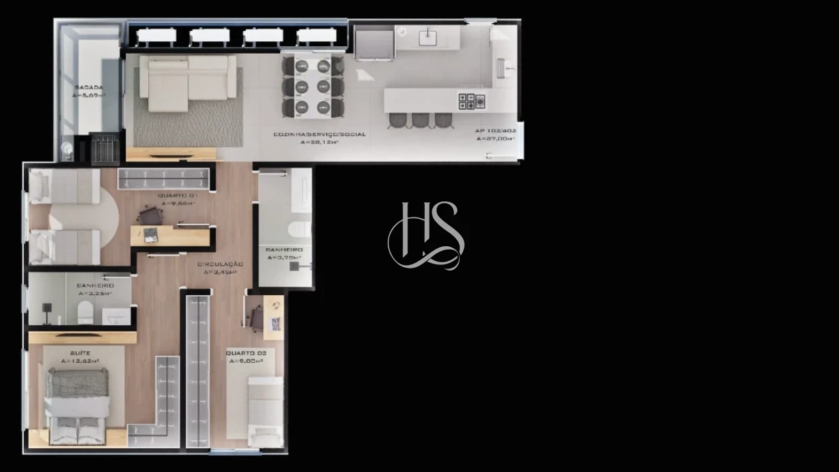 Apartamento em Centro, Palhoça. 3 quartos, 87m². Imagem 17 de 18