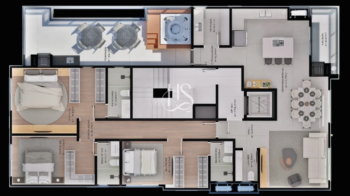 Cobertura em Centro, Palhoça. 3 quartos, 174m². Imagem 18 de 18