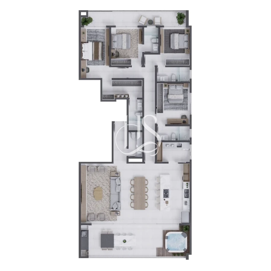 Apartamento em Pedra Branca, Palhoça. 4 quartos, 210m². Imagem 18 de 23