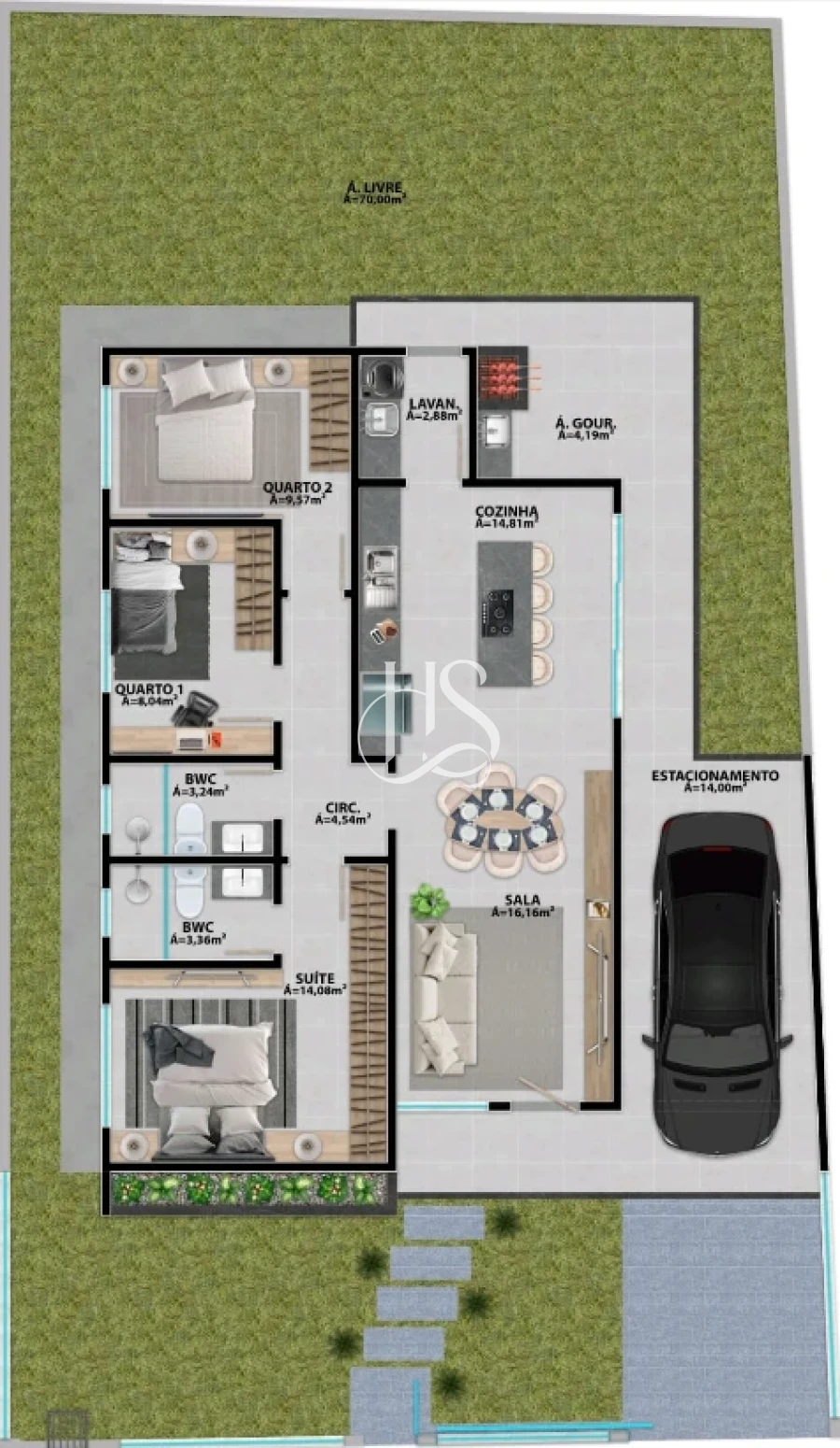 Casa em Forquilhas, São José. 3 quartos, 113m². Imagem 2 de 2