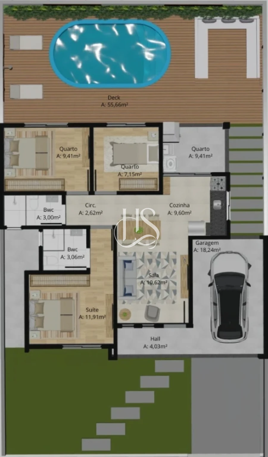 Casa em Nova Palhoça, Palhoça. 3 quartos, 91m². Imagem 11 de 23