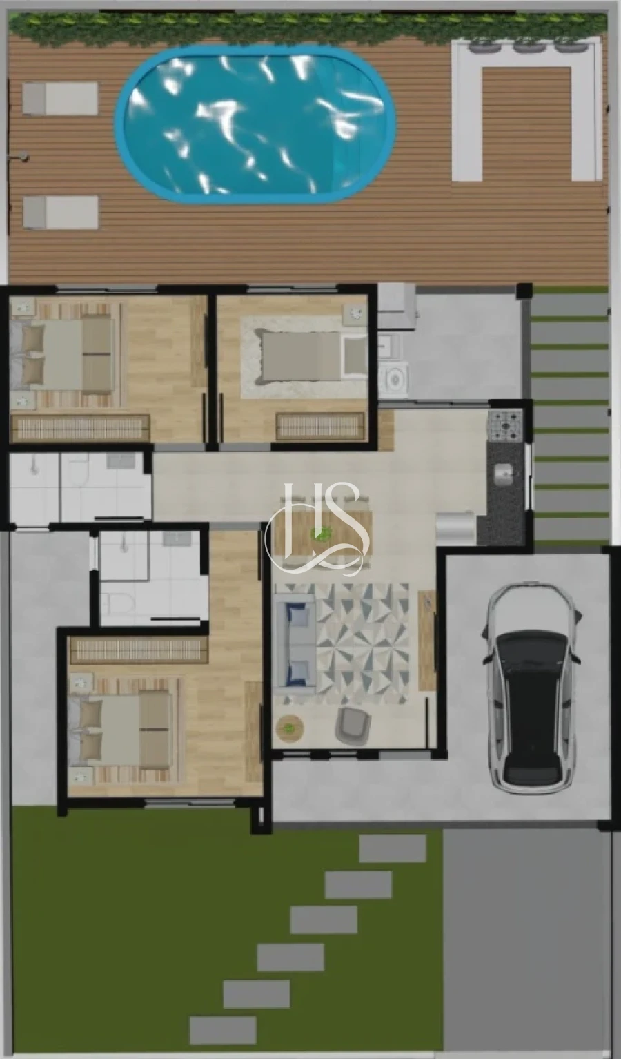 Casa em Nova Palhoça, Palhoça. 3 quartos, 91m². Imagem 12 de 23