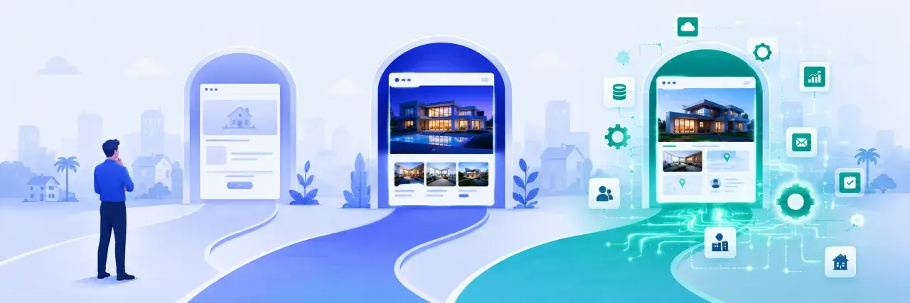 Os três caminhos para ter um site de imobiliária: construtor genérico, agência e sistema integrado