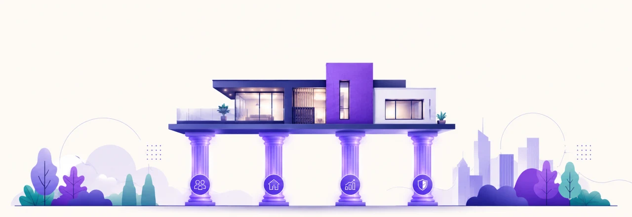 Os quatro pilares da gestão imobiliária: comercial, locação, financeiro e relacionamento